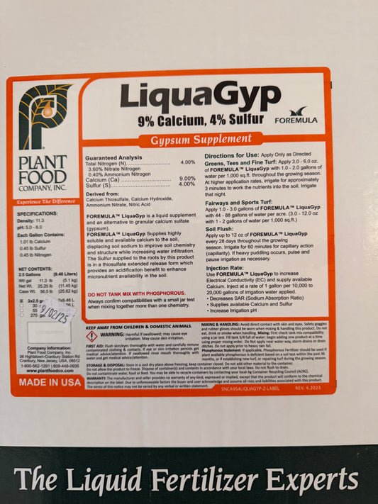 Plant Food Company Foremula LiquaGyp 2.5 Gallons