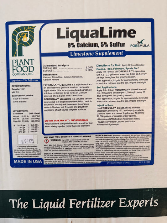 Plant Food Company Foremula LiquaLime 2.5 Gallons