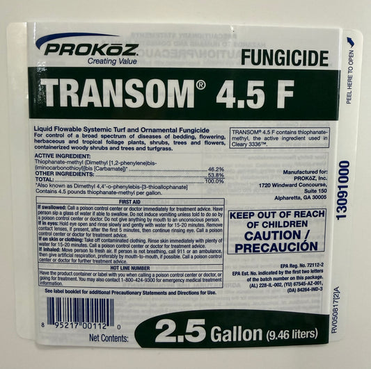 Transom 4.5F Fungicide 2.5 Gallons
