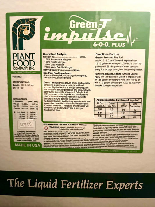Plant Food Company Impulse Green-T 2.5 Gallons
