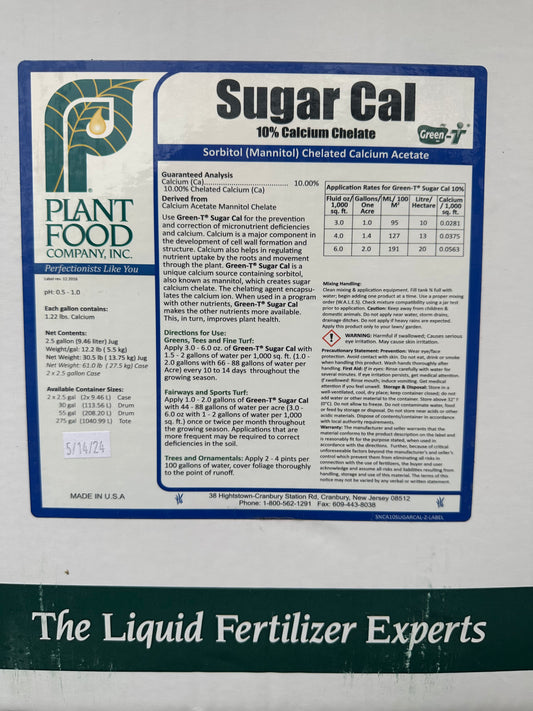 Plant Food Company Sugar Cal 2.5 Gallons