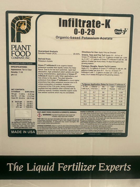 Plant Food Company 0-0-29 Infiltrate-K 2.5 Gallons